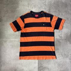 supreme ボーダー Tシャツ オールドシュプリーム オレンジ