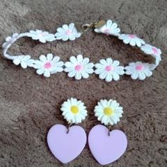 ★お花 チョーカーとイヤリング セット★