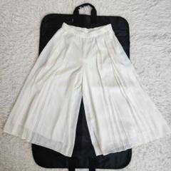 【極美品】23区 手洗い可 ガウチョパンツ ウエスト総ゴム オフホワイト 36