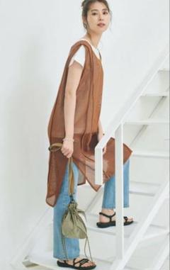 BAYFLOW 2wayメッシュワンピース【F】レイヤード　ブラウン