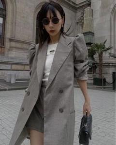 ジャケット・アウター Ameri VINTAGE CHECK JACKET MINI DRESS Ameri（アメリ）の「CHECK JACKET MINI DRESS（テーラード