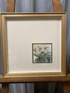 絵画　ガッシュ　肉筆　静物画[三浦敏和] 直筆サイン有　美術年鑑掲載作家　箱付