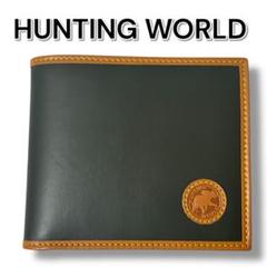 HUNTING WORLD イタリア製　二つ折り財布　ほぼ未使用 2025年最新】ハンティングワールド 財布 二つ折りの人気アイテム