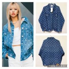 【ゲリラprice sale♡新品✧】EGモノグラム柄デニムジャケットᥫᩣ ̖́- ゲリラprice sale♡新品✧】EGモノグラム柄デニムジャケットᥫᩣ ̖́-