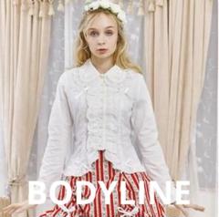 8806. 【未使用タグ付き】BODY LINE リボン ブラウス 新品未使用 タグ付き BODYLINE ボディライン ブラウス ホワイト