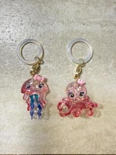 めじるしアクセサリー ２つセット クラゲとタコ