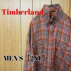 TS15【US輸入】Timberland　長袖シャツ【メンズ2XL】チェック