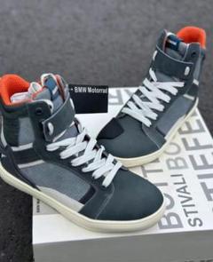 BMW Motorrad ハイカットシューズ グレー/オレンジ size 38