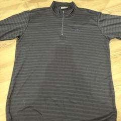 adidas ストライプ ハーフジップシャツ 半袖 ゴルフウェア ゴルフ