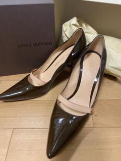 超美品　LOUIS VUITTON パンプス　ダミエ　パテント　エナメル 超美品LOUIS VUITTON パンプスダミエパテントエナメル