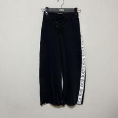 GYDA ROXY ブラック ロゴライン　レースアップ　パンツ　ゴム