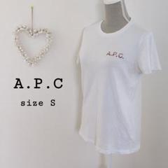 A.P.C ホワイトTシャツ ロゴTシャツ ホワイト S 綿