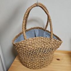 ☆odds☆巾着付き天然素材カゴバッグ☆美品☆