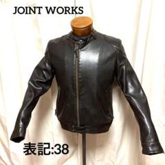 【羊革】JOINT WORKS レザージャケット 黒 M コーチジャケット 本革 フリーダムレザー 革ジャン メンズ 本革 コーチジャケット