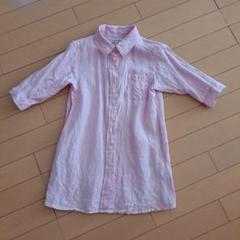 GLOBAL WORK 半袖シャツ XL ピンク　麻