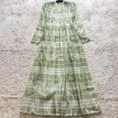 【新品】バーバリーロンドン スクリブルチェックプリントシルクドレス ワンピース