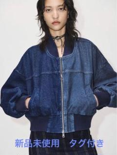 ZARA ザラ　デニム　TRF ボンバージャケット　ブルゾン ZARA - デニムボンバージャケットの通販 by りせ｜ザラならラクマ