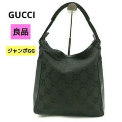 GUCCI グッチ ワンショルダーバッグ ジャンボGG キャンバス ブラック