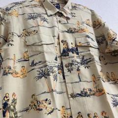 old stussy アロハ オープンカラー シャツ 90's 紺タグ USA製 old stussy アロハ オープンカラー シャツ 90's 紺タグ USA製