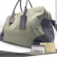 新品入荷 プラダ 美品✨】Gカード付き 2way キャンバス ボストンバッグ バッグ