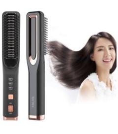 【新品未使用】【送料無料】◎ストレートブラシ◎ヘアアイロン◎ミニコードレス