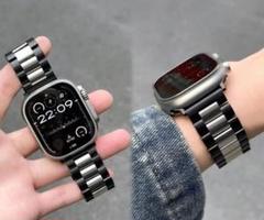 ブラック×ステンレス AppleWatchバンド49/46/45/44/42mm