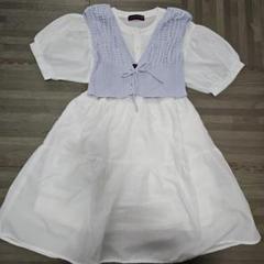 lovetoxic ワンピース 白/水色 ss 130