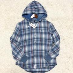 ディセンダント HOODED LS SHIRT ネルシャツ チェック 刺繍 秋冬