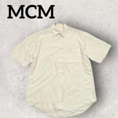 MCM 半袖シャツ ワンポイント トップス レディース 襟付き (L) イエロー