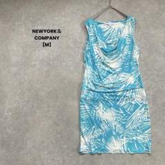a1751＊NEWYORK＆COMPANY ノースリーブワンピース　総柄【M】