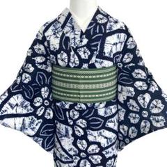 ™️23 未使用品　黒　ブラック　花繋ぎ　有松絞り　絞り染め　絞り浴衣 ™️27 黒 ブラック 有松絞り 絞り染め 絞り浴衣 浴衣 - メルカリ