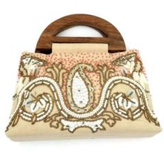 MOYNA モイナ シェルビーズ ハンドバッグ