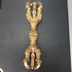 極上品 真言宗 空海(弘法大師)金剛五鈷杵 銅製 磨き仕上げ 長さ22cm