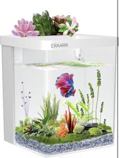 【未使用品】ERAARK水槽 アクアリウム ベタ水槽セット　容量15リットル Amazon | ERAARK ガラス アクアリウム ベタ水槽セット 熱帯魚