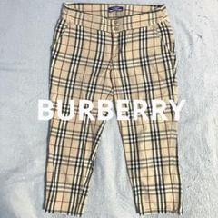 Burberryバーバリー(株)三陽商会チェックパンツクロップド丈ストレッチ素材 楽天市場】バーバリー チェック パンツ（裾の長さ（丈）7分丈