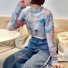 お値下げ可❗️【新品未使用】poppy リボン シースルートップス ポピー お値下げ可❗️【新品未使用】poppy リボン シースルートップス
