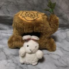 オルゴール付き　ぬいぐるみ　切り株　アライグマ　アンティーク　レトロ 昭和レトロ 貴重 切り株のぬいぐるみ 森の小さなオルゴール
