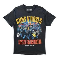 正規品 オフィシャル ガンズアンドローゼス 87'ツアー ロック バンドTシャツ