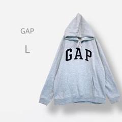 【GAP】　美品　パーカー　プルオーバー　ビッグロゴ　裏起毛　ドロップショルダー