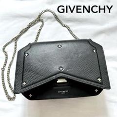 ■美品■GIVENCHY ショルダーバッグ　ブラック　レザー　EF-K-0136 □美品□GIVENCHY ショルダーバッグ ブラック レザー EF-K-0136
