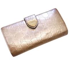 グッチ シマ 長財布 レザー GG柄 ゴールド金具 チェーン 大容量 ブラウン 22040962_7.jpg