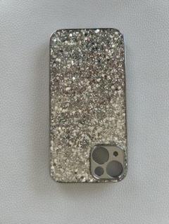 shein iPhone14用シルバーグリッターケース