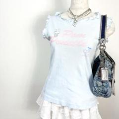 y2k❤️ 00s pom ponette マカロンちゃん ロゴ カットソー