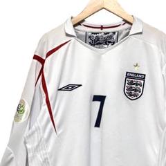 UMBRO - ★新品★イングランドユニフォーム 2004-2006 ベッカム 長袖 アウェイ UMBRO - ☆新品☆イングランドユニフォーム 2004-2006 ベッカム