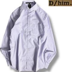 J6410 新品 D/him. ギンガムチェック柄シャツ パープル 48