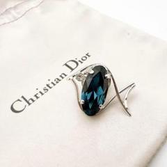 2426　美品✨Dior　ブローチ　カラーストーン　CD　ロゴ　希少　刻印