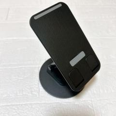 折り畳み式 携帯スタンド 卓上 スマホスタンド 携帯置き 黒 ブラック