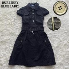 【極美品】Burberry Blue Label 38 ウール　ワンピース BURBERRY BLUELABELチェック柄ウールワンピース 38 - メルカリ