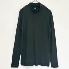 ユニクロ◆リブハイネックT/長袖 ニット ノームコア シンプル 伸縮性 着回し