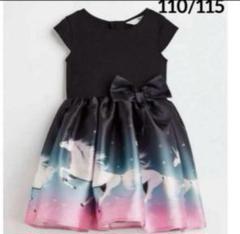 ☆新品☆H&M ユニコーン♡フレアスカートワンピース ドレス♡♡110②